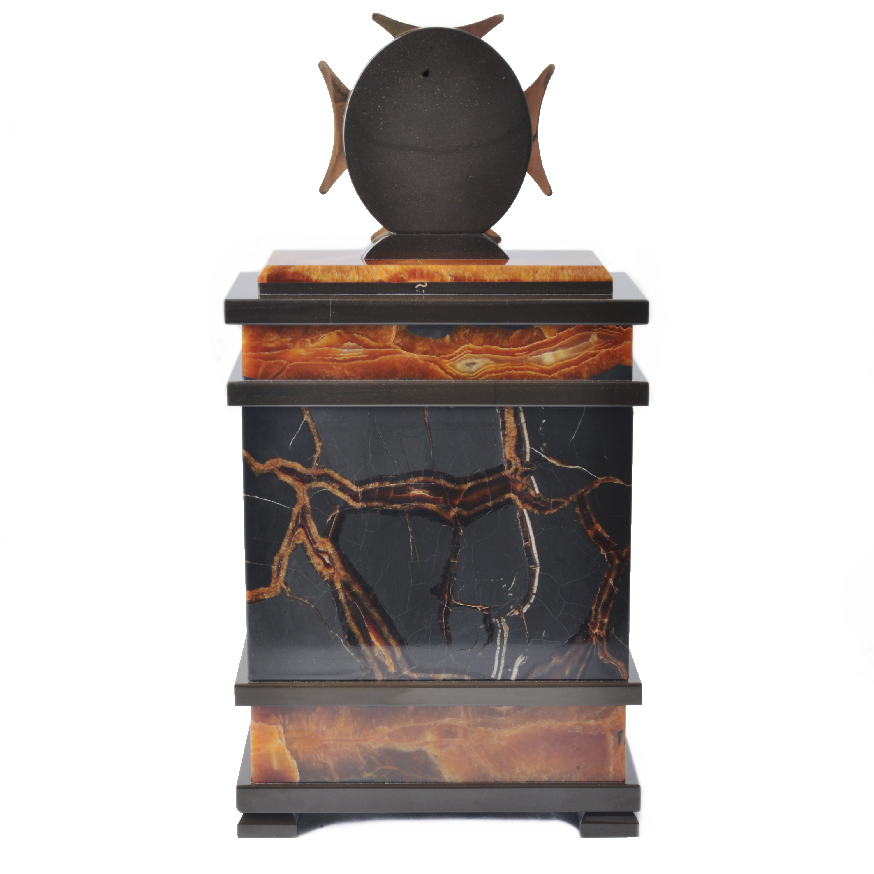 Часы с якорем из камня Симбирцит (нмпт)