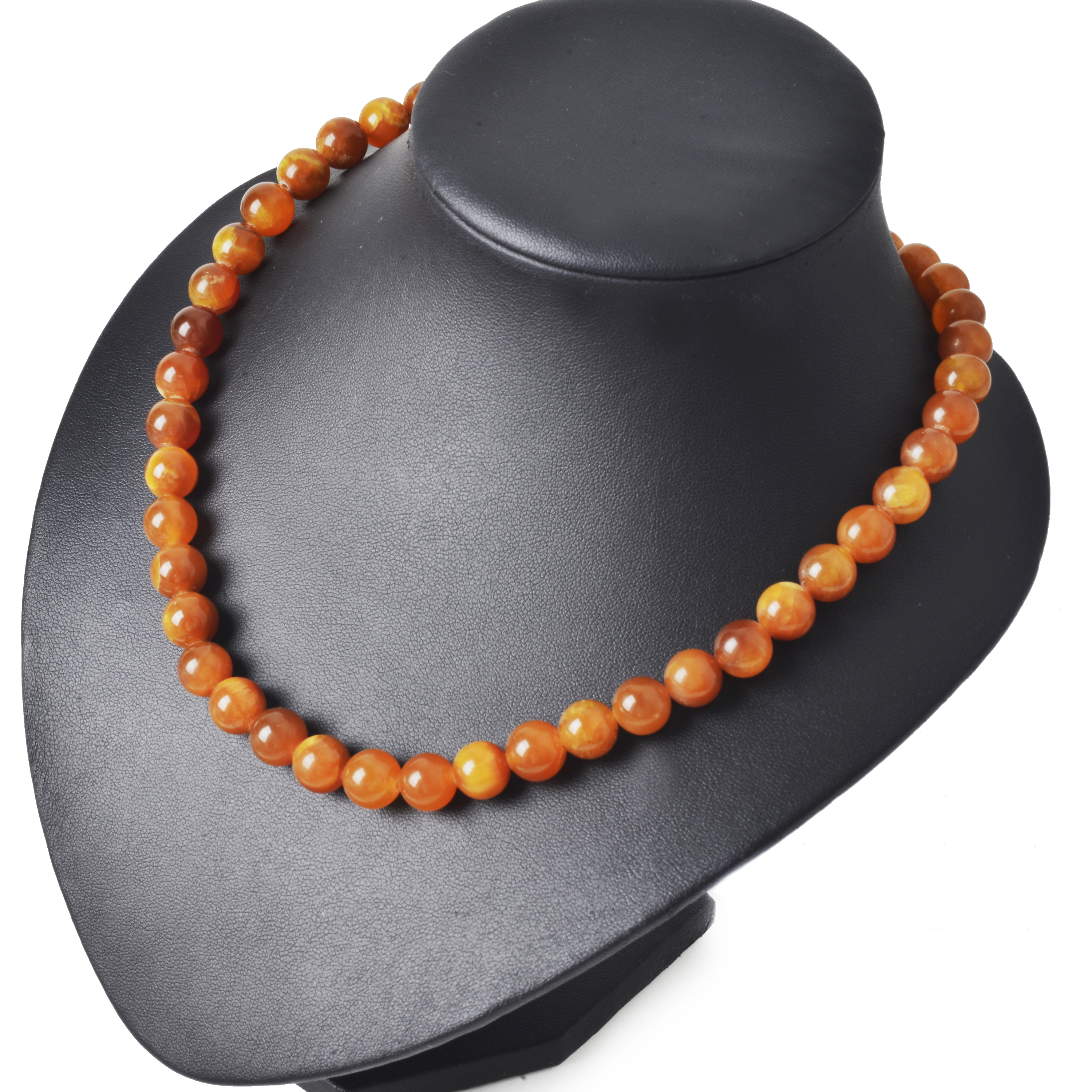 Бусы из камня Симбирцит (нмпт) медовые