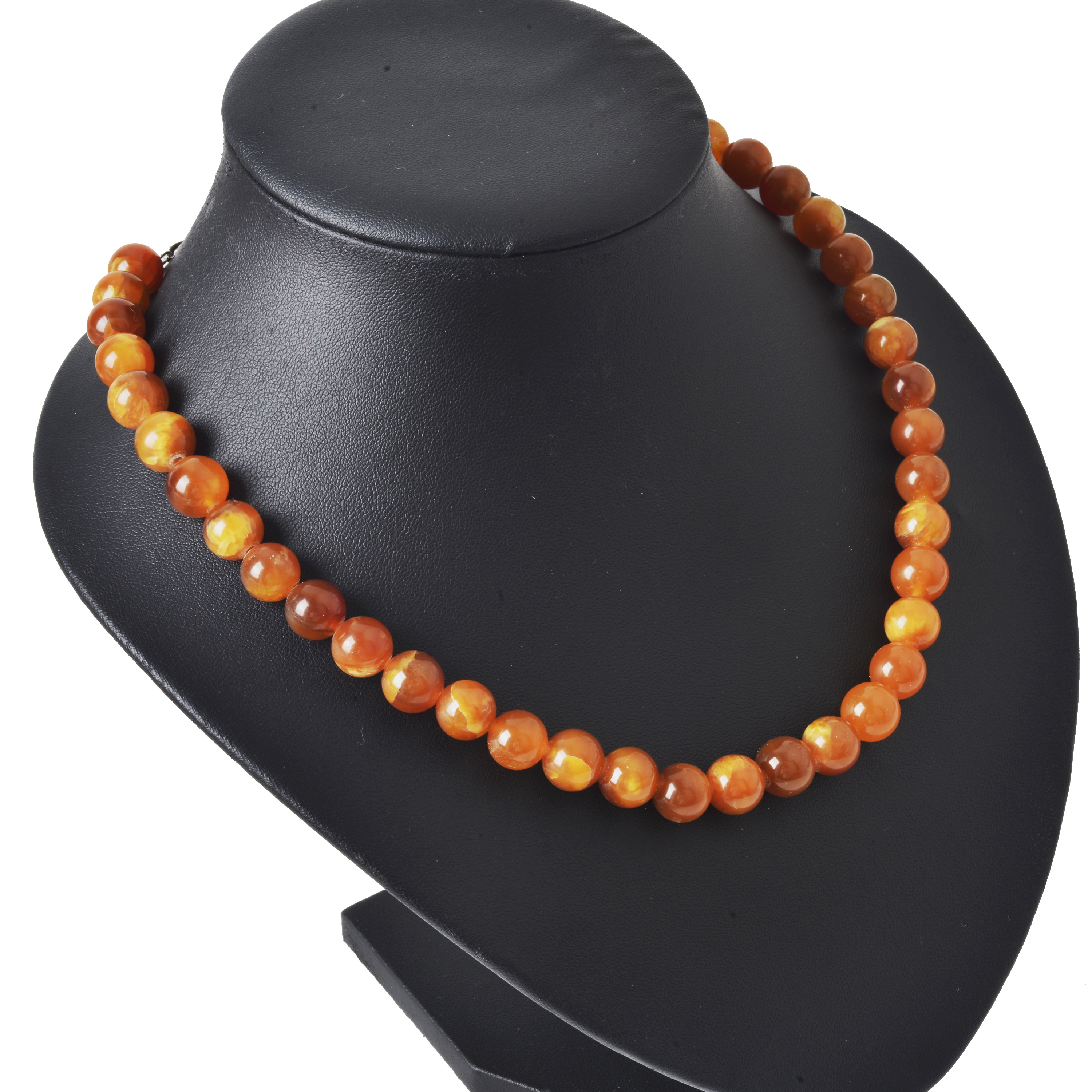Бусы из камня Симбирцит (нмпт) медовые